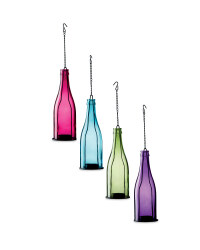 Garden Bottle Tea Light Holders