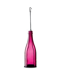 Garden Bottle Tea Light Holders - Pink