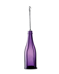 Garden Bottle Tea Light Holders - Purple