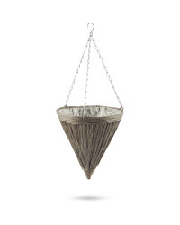 Gardenline Cone Hanging Basket - Grey