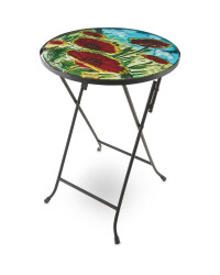 Decorative Poppy Glass Table
