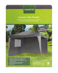Gardenline Gazebo Side Panels - Anthracite