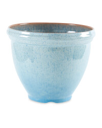 Gardenline Glazed Effect Pot - Blue