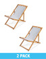 Gardenline Grey Wooden Deck Chairs