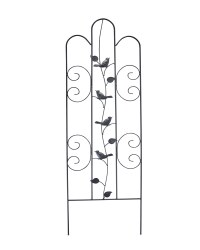 Gardenline Leaves Black Iron Trellis