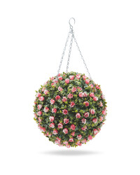 Gardenline Pink Rose Topiary Ball