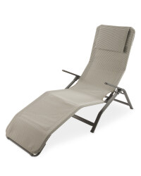 Gardenline Reclining Sunlounger - Grey