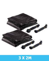 Gardenline Tarpaulin 3 x 2m 2 Pack - Anthracite