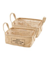 General Hessian Basket Set 2 Pack