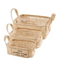 General Hessian Basket Set 3 Pack