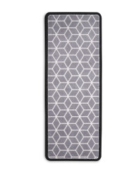 Geo Star Luxury Plush Runner - Grey/Black