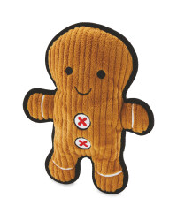 Gingerbread Man Christmas Dog Toy
