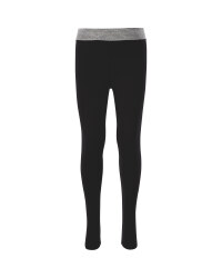 Girl's Black Long Leggings