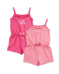 Girls' Butterfly Playsuit 2 Pack