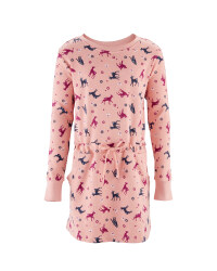 Girl's Deer Sweater Dress