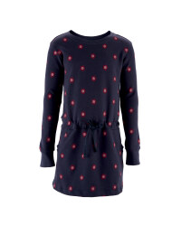 Girl's Flower Sweater Dress - Parisian Night