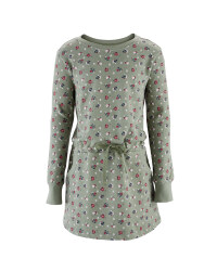 Girl's Flower Sweater Dress - Seaspray