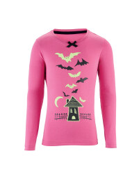 Girl's Halloween House T-Shirt - Pink