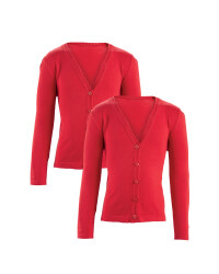 Girls' Knitted Cardigans 2 Pack - Red