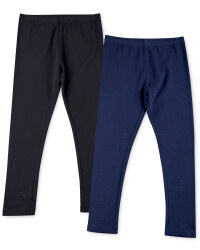 Girl's Leggings 2 Pack - Navy / Animal