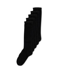 Girls' Knee High Socks 5 Pack Black
