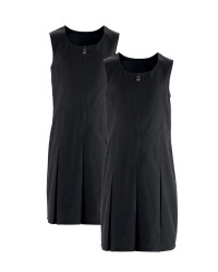 Girls' Pinafore Dresses 2 Pack - Black