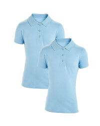 Girls' Polo Shirts 2 Pack - Blue