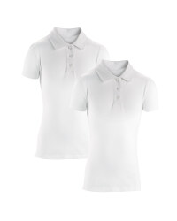 Girls' Polo Shirts 2 Pack - White