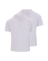 Girls' White Polo Shirts 2 Pack