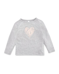 Lily & Dan Girls Heart Sweater