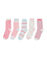 Lily & Dan Girls Star Socks 5-Pack