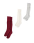 Lily & Dan Cable Tights 3 Pack - Burgundy/Cream/Grey