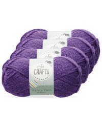 So Crafty Glamour Fancy Yarn 4-Pack - Amethyst
