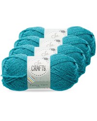 So Crafty Glamour Fancy Yarn 4-Pack - Teal