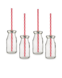 Glass Drinking Bottles - 6 Pack - Clear
