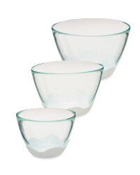 Glass White Mixing Set 3-Piece
