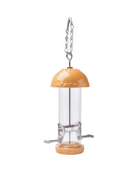 Glazed Seed Bird Feeder - Orange