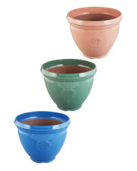 Glazed Effect Plastic Pot