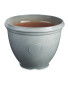 30cm Glazed Effect Pot with Motif - Grey