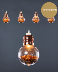 Glitter Bauble Garland Lights
