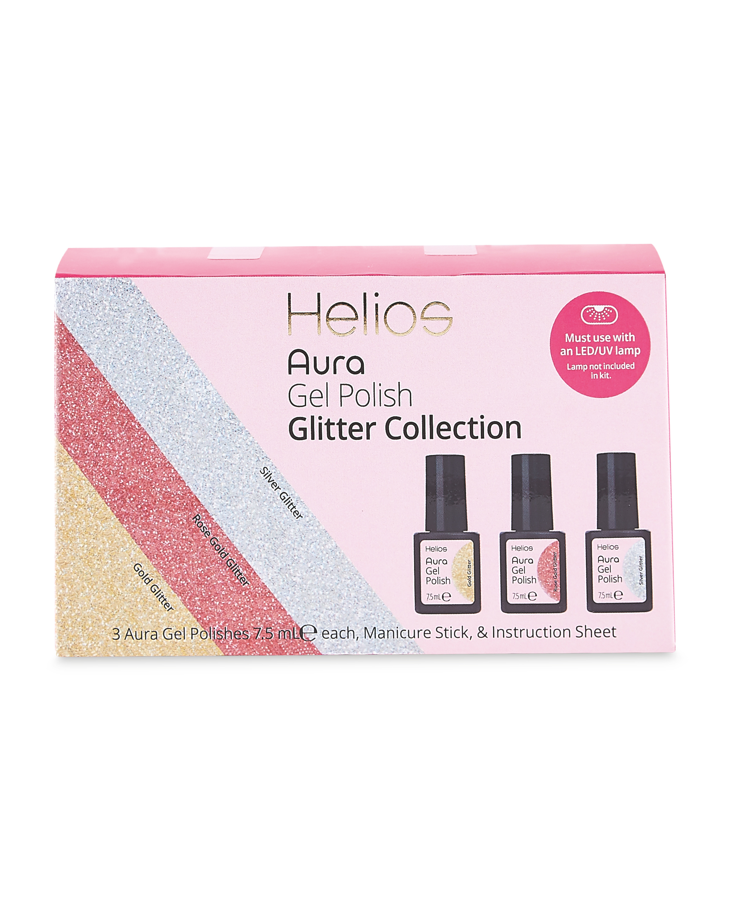 Helios Glitter Gel Colour 3 Pack