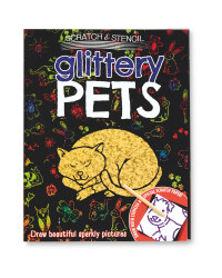 Glittery Pets Scratch & Stencil