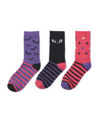 Glow In The Dark Bats Kids' Socks
