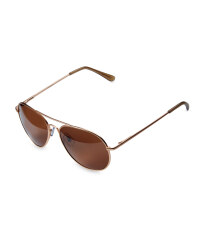 Gold Aviator Polarised Sunglasses