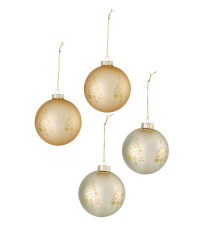 Gold Tree Baubles 4 Pack