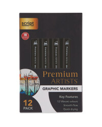 Script Graphic Markers 12 Pack