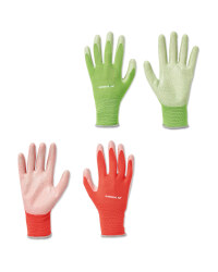 Green & Pink Gardening Gloves 2 Pack