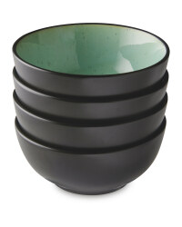 Green Reactive Glaze Bowl 4 Pack