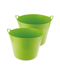 Green 43L Garden Tub 2 Pack