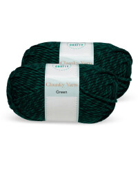 So Crafty Green Chunky Yarn 2 Pack